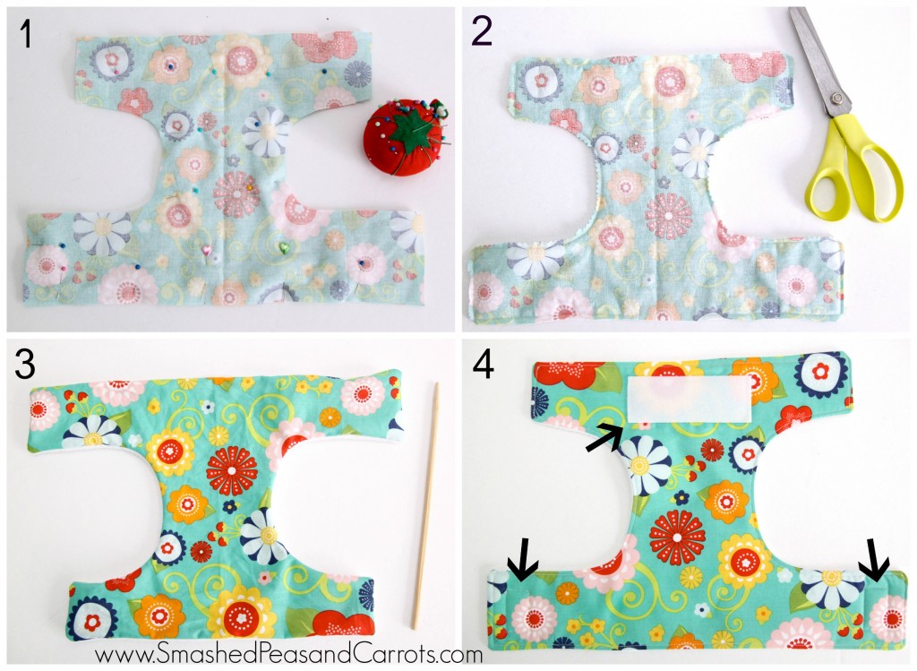 How to make Dolly Diapers and a Free PDF Pattern