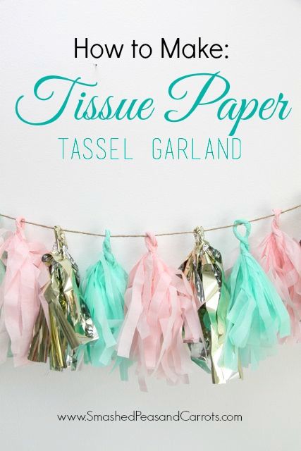 how to make tissue paper tassel garland