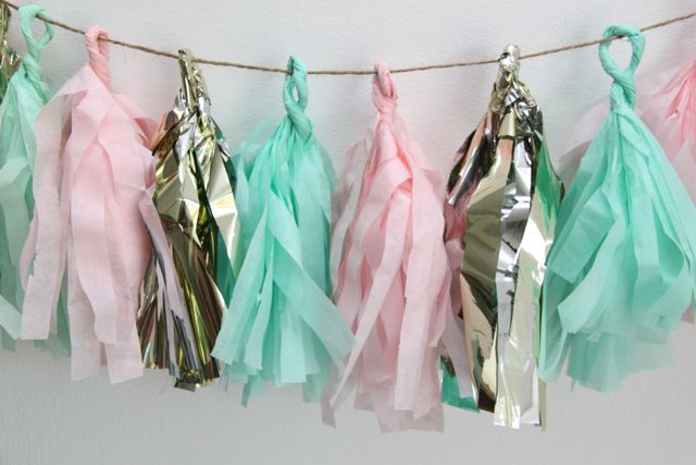 crepe paper tassel garland