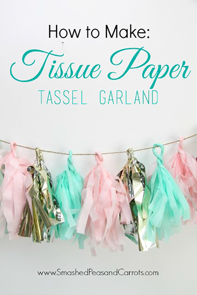 how to make garland with tissue paper