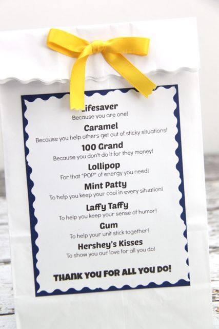Police Officer Appreciation Bags with