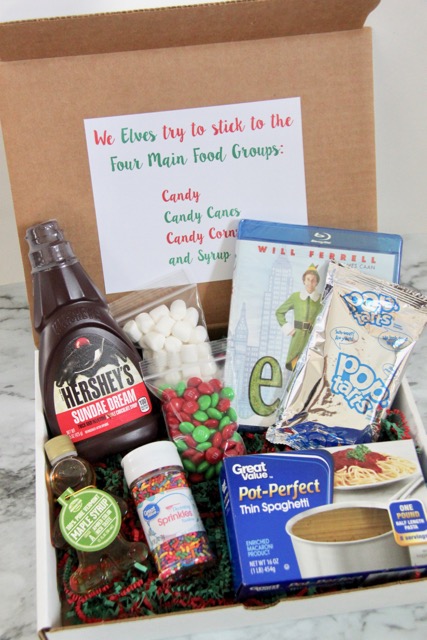 Elf Movie Spaghetti Recipe Gift Idea Smashed Peas Carrots