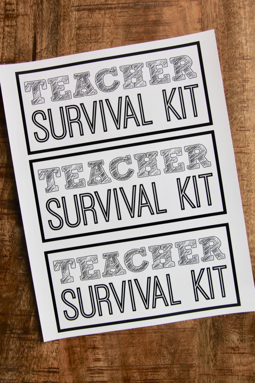 Teacher Survival Kit with FREE Printable Smashed Peas & Carrots