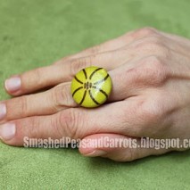 Glazed Fabric Button Ring Tutorial