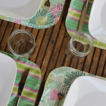 Color Your Summer: Pink Laminated Cotton Placemats-TUTORIAL