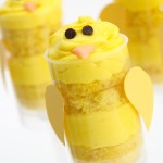 Spring Chicks Push-Up Pops using Pillsbury's New Bold Funfetti Cake Mix and Frosting Line