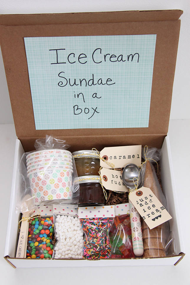 Ice Cream Sundae in a Box Gift Idea - Smashed Peas & Carrots