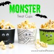 DIY Monster Treat Cups. These are great and perfect for Halloween parties!