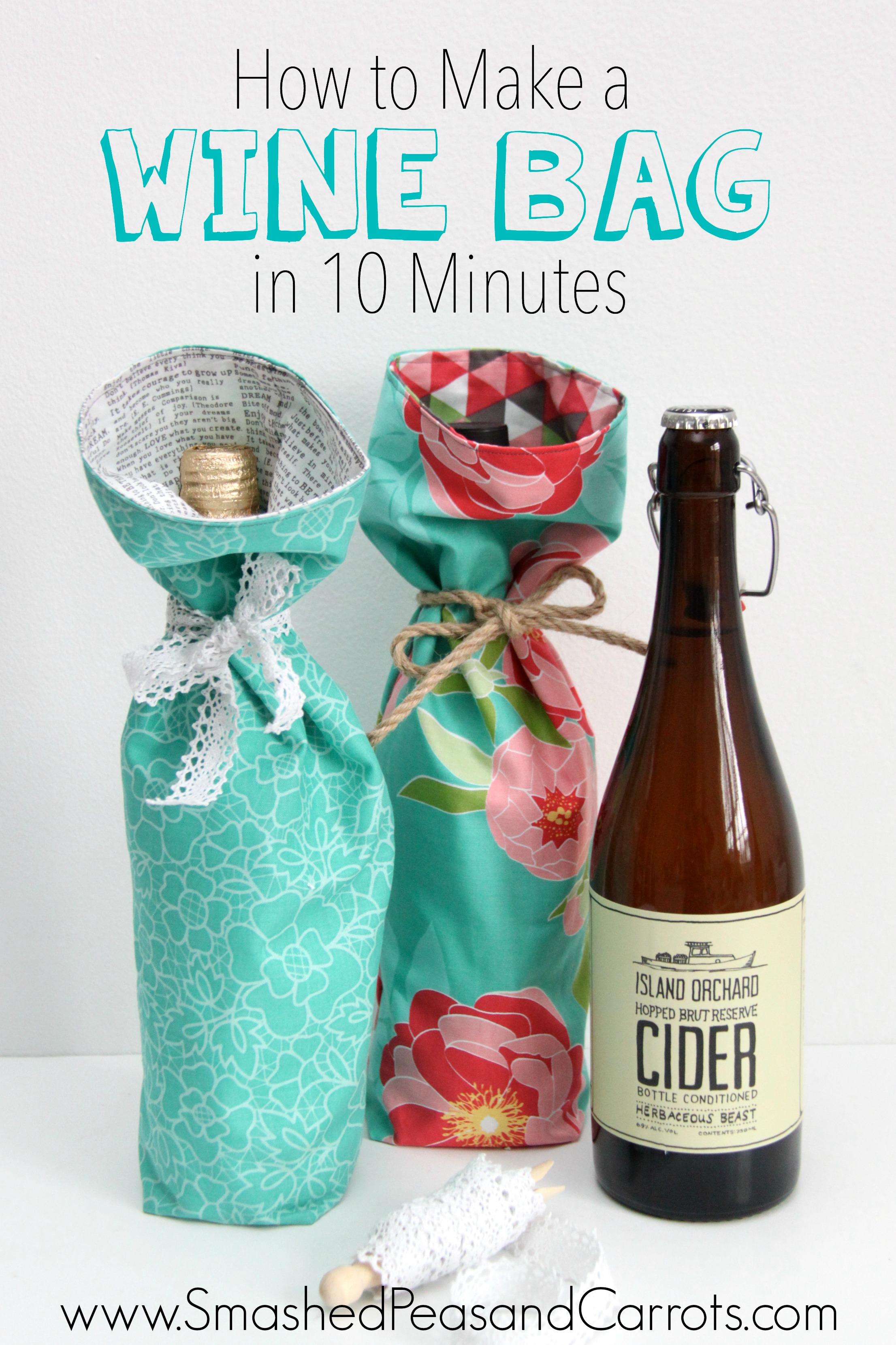 Stylish DIY Bottle Tote Bag | Perfect for Wine Lovers