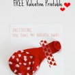 Valentine, You Take My Breath Away-Super cute class valentine with FREE printable