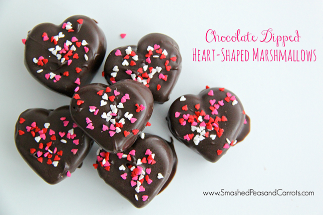 Gift Idea: Chocolate Dipped Heart-Shaped Marshmallows - Smashed Peas &  Carrots