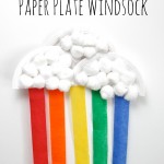 Super fun Rainbow Paper Plate Windsocks. The perfect craft for little ones!