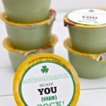 Super cute St. Patrick's Day FREE printable for Applesauce Containers.