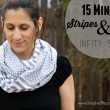 Make this beautiful Stripes and Dots Infinity Scarf in just 15 minutes!