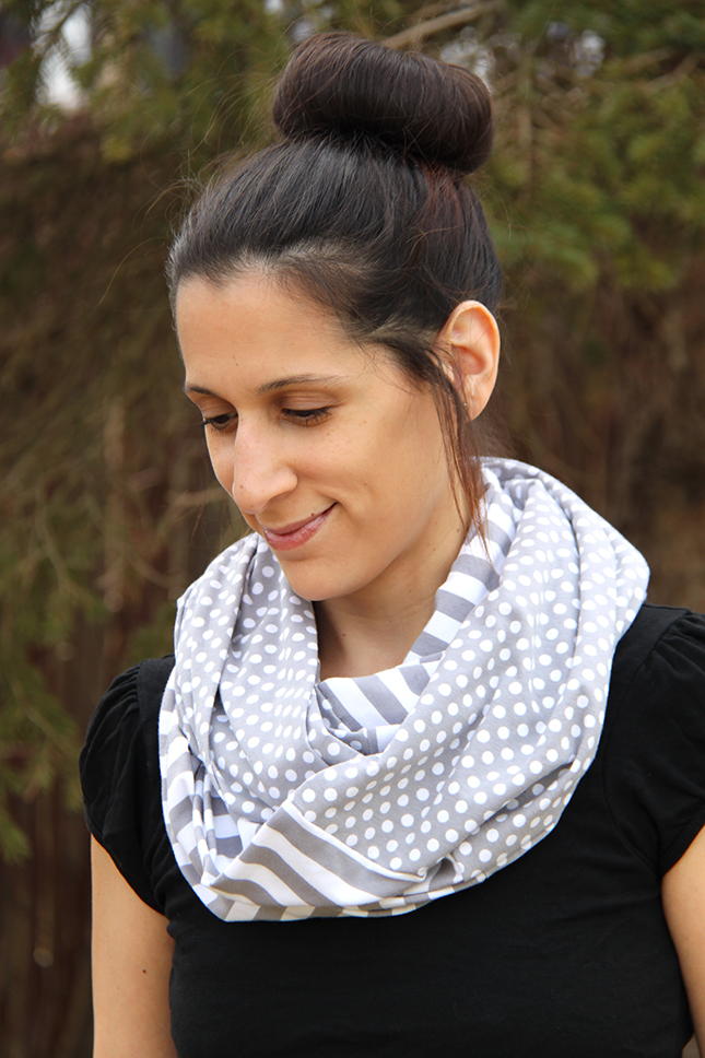 thumbnail interactive-video image 1 of White Deer Water Ripple Infinity Scarf – Unisex Cowl Wrap, Soft Viscose, Multicolor Print 1 of 5
