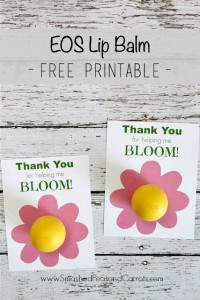 EOS Lip Balm Thank You FREE Printable - Smashed Peas &amp; Carrots