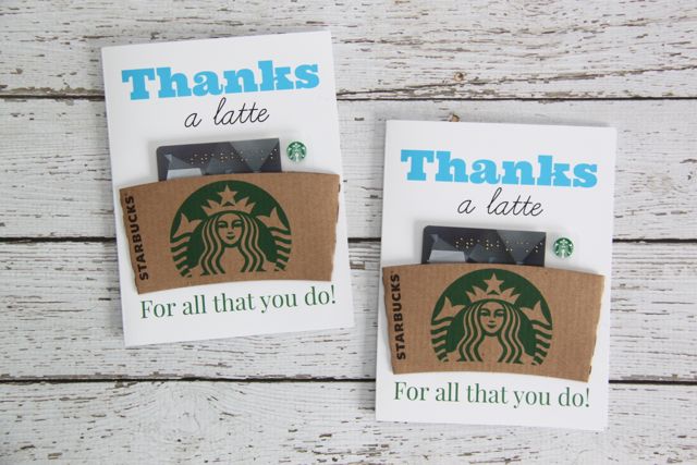 PDF: Coffee Gift Card Holder Thank You Card (Download Now) 