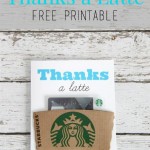 Free Printable: Thanks A Latte Coffee Gift Card // Smashed Peas and Carrots
