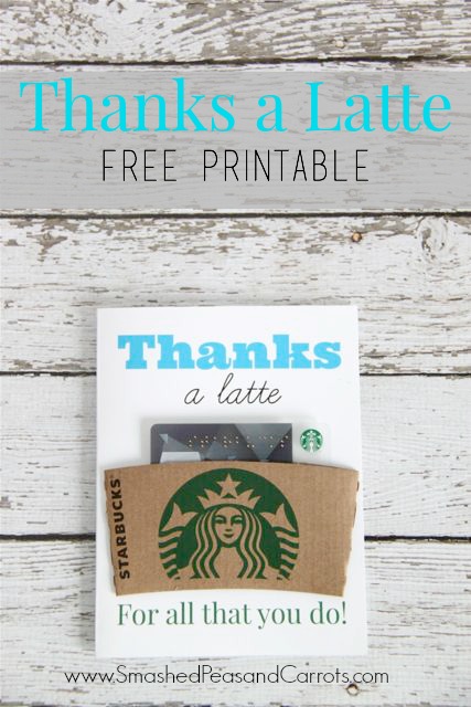 PDF: Coffee Gift Card Holder Thank You Card (Download Now) 