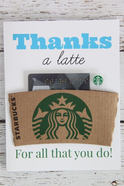 Starbucks Cup Gift Card Holder for Valentine's Day
