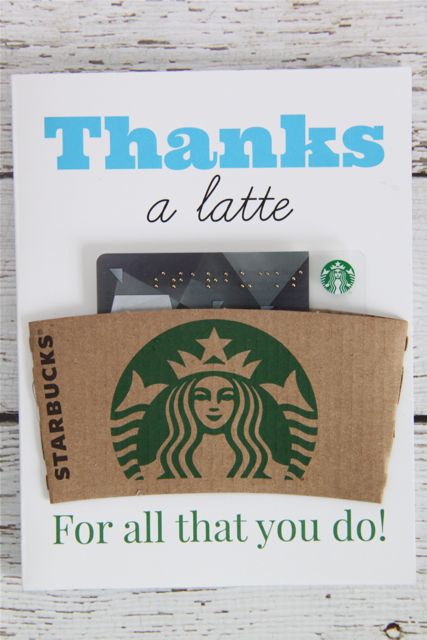 PDF: Coffee Gift Card Holder Thank You Card (Download Now) 