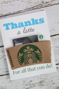 Free Printable: Thanks A Latte Coffee Gift Card - Smashed Peas & Carrots