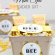 How cute is this! Burt's Bees Teacher Gift Idea with Free Printable Tags // Smashed Peas and Carrots