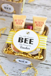 Burt's Bees Teacher Gift Idea with Free Printable Tags