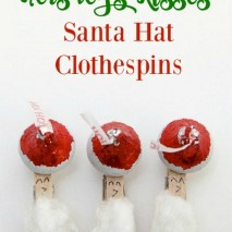 Hershey’s Kisses Santa Hat Clothespins