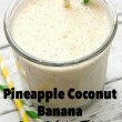 Pineapple Coconut Banana Power Smoothie Recipe // SmashedPeasandCarrots.com