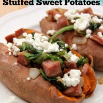 Chicken & Apple Sausage and Goat Cheese Stuffed Sweet Potatoes Recipe