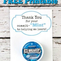 Teacher Gift Idea: ‘Thank You for Your Commit-MINT’ with FREE Printable