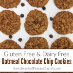 Gluten Free and Dairy Free Oatmeal Chocolate Chip Cookie Recipe // SmashedPeasandCarrots.com