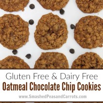 Gluten Free and Dairy Free Oatmeal Chocolate Chip Cookie Recipe