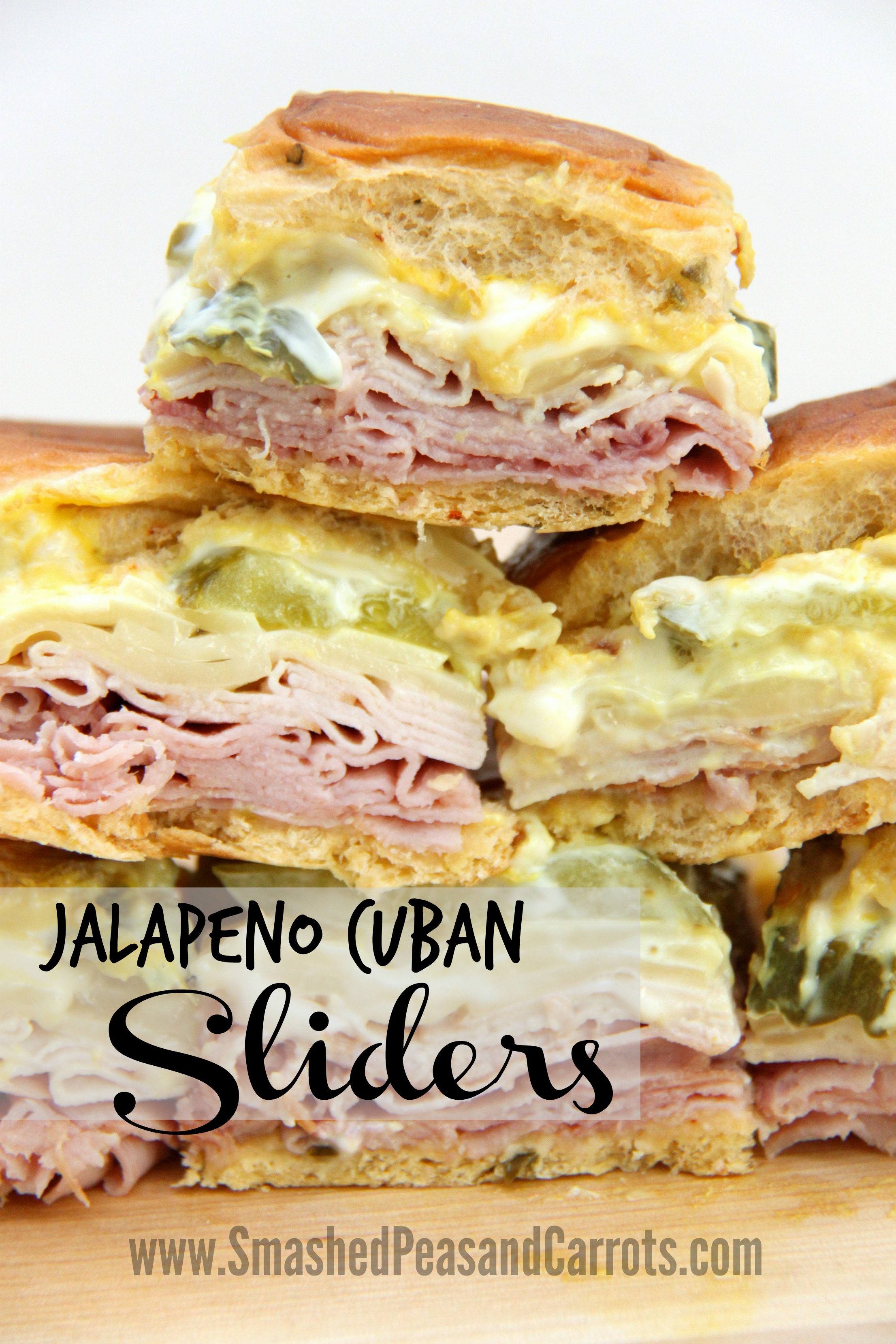 Jalapeño Cuban Sliders Recipe // SmashedPeasandCarrots.com