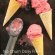 No Churn Dairy Free Strawberry Ice Cream // SmashedPeasandCarrots.com