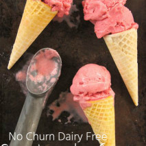 No Churn Dairy Free Strawberry Ice Cream Recipe