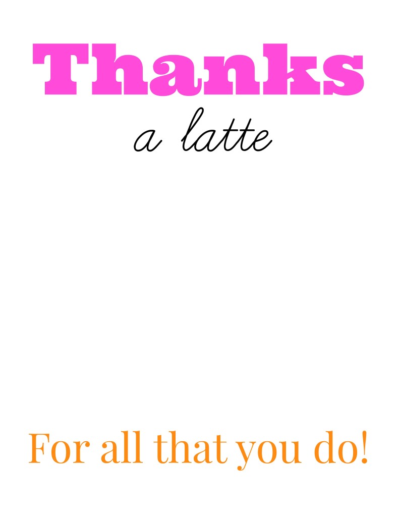 Thank You Gift Idea: Thanks A Latte In Pink - Smashed Peas & Carrots