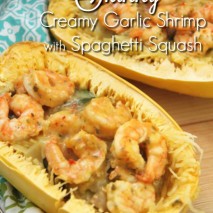 Recipe: Skinny Creamy Garlic Shrimp with Spaghetti Squash