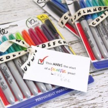 Back to School Sharpie Teacher Gift Idea and Free Printable