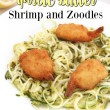 Lemon Garlic Butter Shrimp and Zoodles Recipe // SmashedPeasandCarrots.com