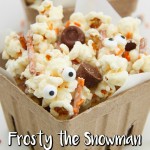 Frosty the Snowman Popcorn Mix Recipe // SmashedPeasandCarrots.com