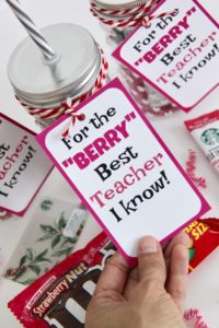 Super Cute 'Berry' Best Teacher Gift Idea and FREE Printable - Smashed ...