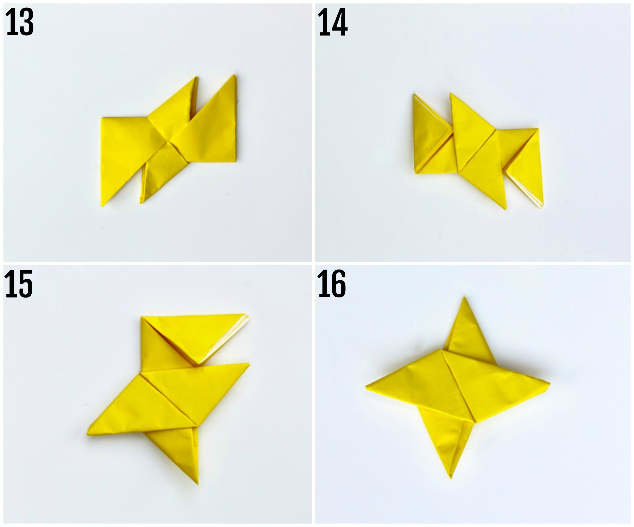 It's so much fun to make folded ninja stars from origami paper, and it