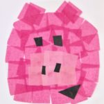 Piggie Stained Glass Tissue Paper Art