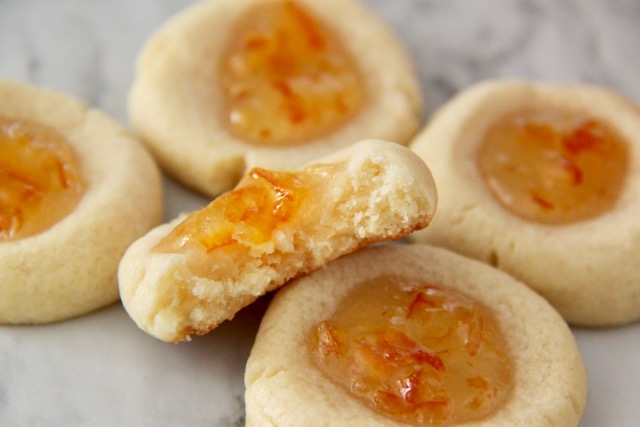 Orange Marmalade Thumbprint Cookies