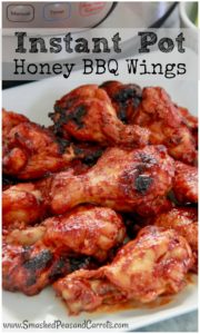 Instant Pot Honey BBQ Chicken Wings - Smashed Peas & Carrots