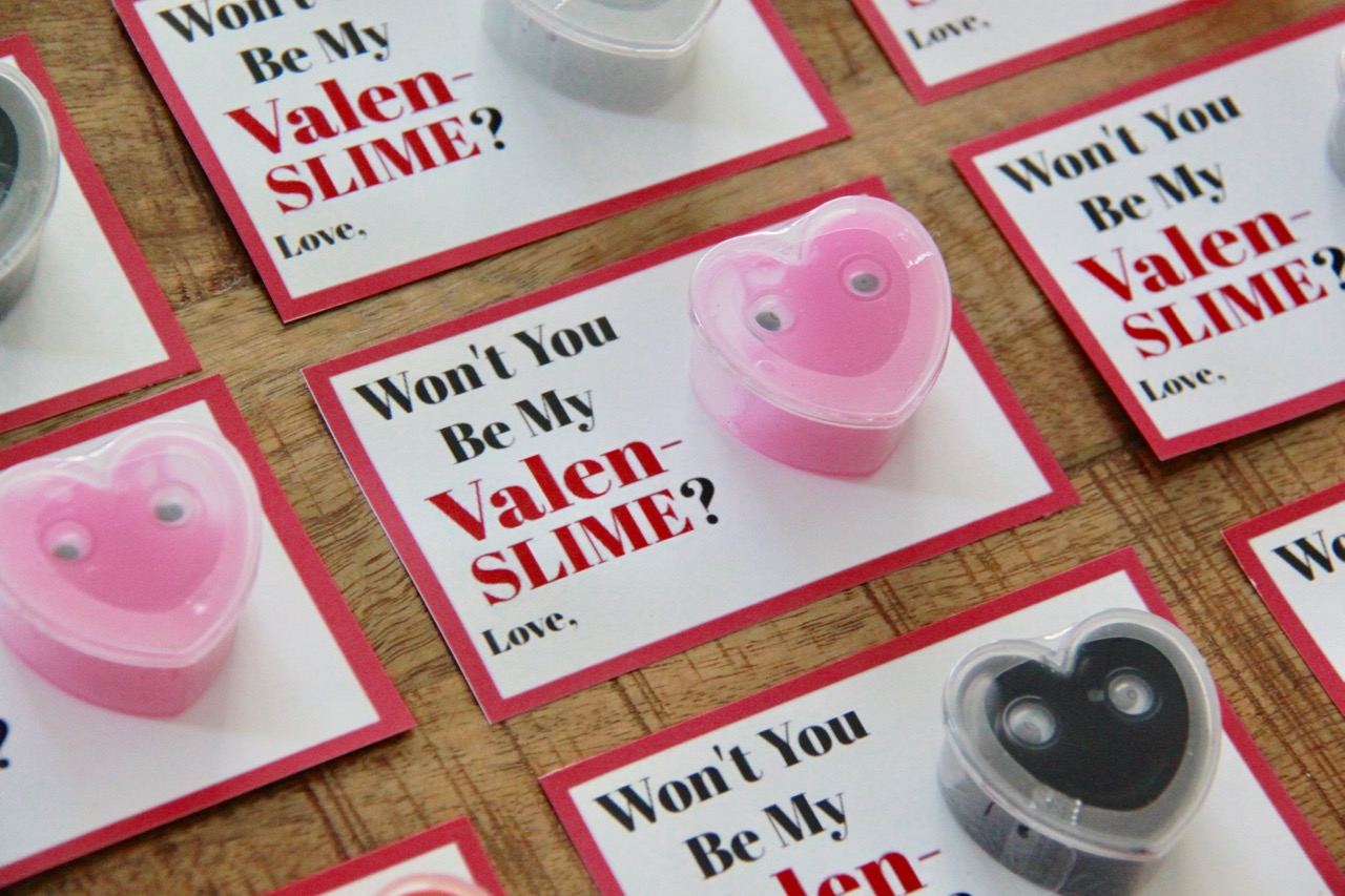 Slime Valentine Card Free Printable