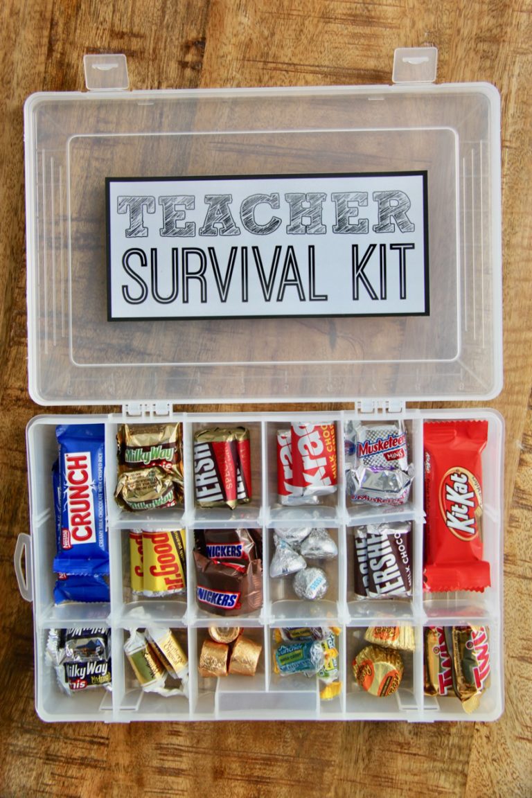 Teacher Survival Kit with FREE Printable - Smashed Peas & Carrots