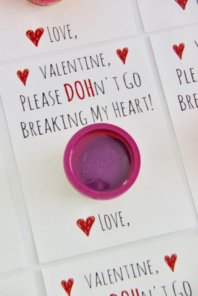 Play Doh Valentine Card Free Printable - Smashed Peas &amp; Carrots